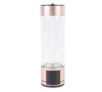 ZAICOLER Botella de Agua de Hidrógeno de 400 Ml, Ionizador de Agua de Hidrógeno Portátil, Ionizador de Base Desmontable con 2 Modos de Concentración de, Ideal para Viajes y Uso Diario (GOLD)
