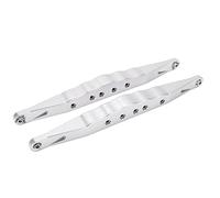 ZAICOLER Brazos de Arrastre Inferiores Traseros de Aleación de Aluminio RC, Palanca de Enlace de Suspensión Duradera para LOSI Super Baja Rey 2,0 1/6 RC, Coche Todoterreno de Recorrido Corto (Silver)