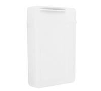 ZAICOLER Caja de Protección de Disco Duro Transparente a Prueba de Golpes de 3,5 Pulgadas, Estuche de Almacenamiento ABS Antiestático a Prueba de Polvo para HDD/SSD (White)