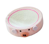 ZAICOLER Cama Rascadora para Gatos, Diseño Redondo de Sisal de Primera Calidad para Afilar Garras y Descanso Cómodo para Todos los Gatos, 15,4 Pulgadas de Diámetro (Cerdito)