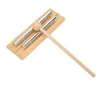 ZAICOLER Campanas de Mesa Instrumento de Percusión Educativo para Niños Madera + Campana de Escritorio de Metal de Haya Plateada para Niños