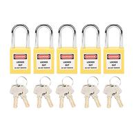 ZAICOLER Candados Lockout Tag Out con Llaves,Resistentes a Impactos y Corrosión Kit Loto para Bloqueo y Etiquetado de EquiposCandados de Seguridad para Energía Nuclear Logíst (YELLOW)
