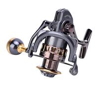 ZAICOLER Carrete de Pesca Rueda Giratoria de Metal de Alta Resistencia Fundición Fácil para Río Lago Océano 4+1BB Ligero (SW4000)
