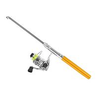 ZAICOLER Combos de Caña y Carrete de Pesca con Forma de Mini Bolígrafo Caña de Pescar de Bolsillo Ultraligera para Pesca en Roca con Material de Aleación de Aluminio de Alta Resistencia (Gold)