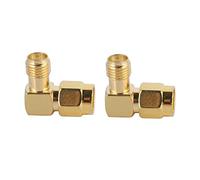 ZAICOLER Conector Adaptador de ángulo Recto SMA Hembra a SMA Macho, Alta Frecuencia, Baja Pérdida para Aplicaciones Coaxiales RF, Paquete de 2 Piezas