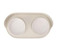 ZAICOLER Cuencos Elevados para Gatos de Cerámica sin Derrames, Diseño Antideslizante, Protección de la Columna Cervical para Mascotas Pequeñas, Color Blanco, 2 Cuencos (White)