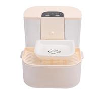 ZAICOLER Dispensador Agua Inteligente de 4500 Ml Diseño Separación Que Limpia El Agua Sin Contaminantes Bebedero Mascotas Batería de 4800 Mah Que Dura hasta 50-60 Días para Mascotas (Blanco Crema)