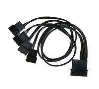 ZAICOLER Divisor de Ventilador PWM, Adaptador Negro Duradero de 4 Pines para Ventilador de PC, Cable de Alimentación de Extensión de 3 Pines, Aumenta el Flujo de Aire para Accesorios de Computadora