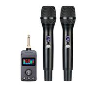 ZAICOLER Doble Micrófono Inalámbrico UHF Dinámico de Mano,Receptor Recargable de 800MAH,Cancelación Ruido,Sonido Claro,Amplia Compatibilidad,para Karaoke,Cantos,Hogar,Reuniones Y