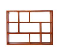 ZAICOLER Estante de Exhibición de Caja de Sombra, Estantes Flotantes Rústicos de Madera Montados en la Pared, Vitrina Independiente de 9 Ranuras con Función Organizadora, Ideal para Decoración de