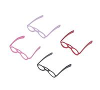 ZAICOLER Gafas para Casa de Muñecas 1:12, 4 Uds., Bonitas y Coloridas Gafas en Miniatura, Decoración para Casa de Muñecas, Material de Resina