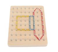 ZAICOLER Geoboard de Madera Montessori, Juguetes Educativos para Niños, Juguetes de Aprendizaje Gráfico para Niños y Niñas, Ideal para Pequeños, 17,5x13,5x2,5 Cm