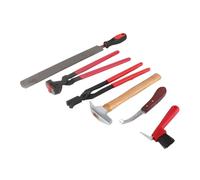 ZAICOLER Herramientas de Herrador, Herramienta de Altavo de Alicates de Clavo de Clavos de 6 Piezas Caballo Profesional Hool Tobrier Tool Timón de Cabra Trimmers Kit de Preparación de Caballos para