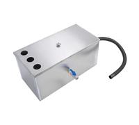 ZAICOLER Interceptor de Grasa Comercial, Trampa de Grasa de Acero Inoxidable de 600 X 300 Mm de Gran Capacidad con Filtración de Tres Pasos y Cesta de Filtro Extraíble, Ideal para Cocina, Restaurante,