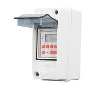 ZAICOLER Interruptor Temporizador Interruptor Temporizador Digital Impermeable con Pantalla LCD para Control Exterior de Electrodomésticos de Alta Potencia AC85-265V