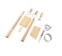 ZAICOLER Juego de 10 Piezas de Herramientas Multifuncionales para Hacer Pasta para Cocineros Caseros Que Elaboran Ravioles Wontones Empanadillas Diseño Escala Hilo Madera (10 piezas conjunto)