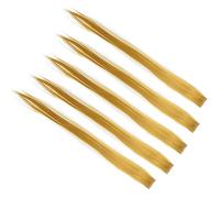 ZAICOLER Juego de 5 Pinzas para el Pelo Liso y Colorido para Mujer, Postizo Largo para Aspectos Destacados de la Fiesta de Cosplay (GOLD)