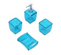ZAICOLER Juego de Accesorios de Baño de 4 Piezas, Soporte de Cerámica para Cepillos de Dientes, Vaso con Diseño Recargable, para Baño, Cocina, Hotel, Alojamiento en Familia
