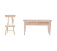 ZAICOLER Juego de Sillas de Escritorio en Miniatura para Casa de Muñecas, Muebles Realistas a Escala 1:12 de Madera para Coleccionistas
