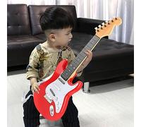 ZAICOLER Juguete de Guitarra Eléctrica para Niños, Mini Instrumento Musical Realista para Niño y Niña, Modo de Acordes Creativo para Disfrute Portátil, Material Plástico Seguro para Niños (Rojo)