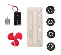 ZAICOLER Kit de Bricolaje de Coche Eléctrico de Viento de Madera, Juguete Educativo Que Mejora la Paciencia para Niños, Madera Compuesta para Material Didáctico de Ciencias