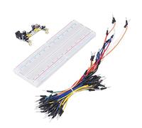 ZAICOLER Kit de Placa Eléctrica 830 Puntos de Conexión Esenciales para Principiantes en Creación de Prototipos con Fuente de Alimentación para Programación de Proyectos de Bricolaje Blanco