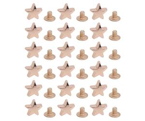 ZAICOLER Kit de Remaches de Estrella de 5 Puntas, Compatible con Cinturones, Bolsos y Zapatos |Fijación Segura, Aleación de Zinc, 50 Juegos, Tornillos PH de 4,5 Mm para Manualidades y Trabajos en