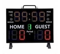 ZAICOLER Marcador Electrónico de Baloncesto de 11 Dígitos para áRbitros Competiciones Deportivas Registra Puntuaciones Cuenta Atrás Puntos Recompensa con Alerta Pitido Baterí