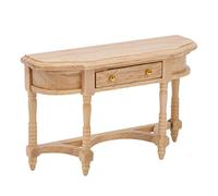 ZAICOLER Mesa de Registro de Escritorio de Madera en Miniatura para Casa de Muñecas con Cajones Que Se Pueden Abrir, para Casas de Muñecas a Escala 1:12, Accesorios para Casa de para Decoración de