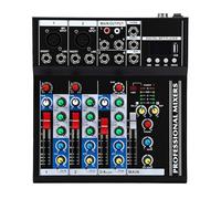 ZAICOLER Mezclador de Audio de 4 Canales, Placa de Sonido Bluetooth Portátil Profesional con Chip DSP, Alimentación Fantasma de 48 V, para Grabación de Estudio y Configuración de DJ Móvil