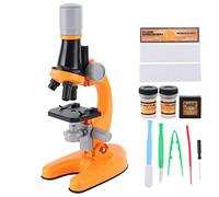 ZAICOLER Microscopio Biológico Monocular de Alta Definición 40X-1200X para Educación y Exploración Infantil, Luz LED, Material Plástico (Orange)