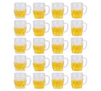 ZAICOLER Mini Tazas de Cerveza Vasos, 20pcs Simulación de Resina Mini Tazas de Cerveza Accesorios para la Casa de Muñecas para los 3 Años y Más para los Accesorios de Manualidades de