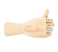 ZAICOLER Modelo de Mano de Madera, Marioneta de Articulación Artística, Escultura Poseable Flexible para Artistas, Decoración de Madera Maciza de 10x25cm
