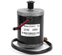 ZAICOLER Motor de Cepillo de Alta Velocidad de 12 V 100 W con Aumento de Baja Temperatura con Correa de Polea 384 para Scooter, Motor de Gran Momento de Torsión con Buena Estabilidad para una Larga