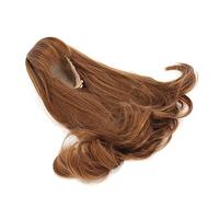 ZAICOLER Peluca de Pelo Largo de Muñeca de Simulación con Flequillo Limpio, Peluca de Cabeza de Muñeca de Juguete para Modelado de Muñecas, Adecuada para Muñecas BJD 1/3 (marrón claro)