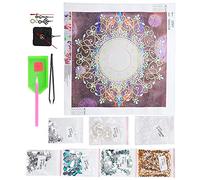 ZAICOLER Pintura de Diamante para Manualidades, Hermoso Juego de Obras de Arte con Reloj de Flores para Regulación Emocional y Entrega de Regalos, Adecuado para el Hogar y la Oficina, Diamantes de