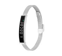 ZAICOLER Pulsera Inteligente, Aleación de Zinc de Acero Inoxidable, 5,6 Mm de Grosor, 18 MAh, Rastreador de Ejercicios de 5 Días con Fotografía Remota y Modos Deportivos, Pulsera de Salud (Silver)