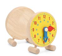 ZAICOLER Reloj con Números de Madera, Modelo de Juguete, Aprendizaje Educativo para Niños Mayores de 3 Años, Reloj de Interacción Entre e Hijos, Juguete para Jardín de Infantes, 3,9 Pulgadas de