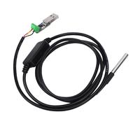 ZAICOLER Sensor de Temperatura Digital de Acero Inoxidable, Sensor de Interfaz USB TTL, de Recopilación de Datos con Alerta de Umbral y Exportación CSV PNG, Ideal para Soporte PLC ModBUS RTU