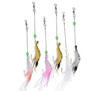 ZAICOLER Señuelo Artificial para Camarones, Suave y Luminoso, de Alta Simulación, Aparejos de Pesca con Anzuelo, Fácil de Usar para Entusiastas de la Pesca de Trucha, Salmón, Perca, Silicona como Se