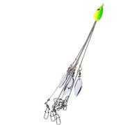 ZAICOLER Señuelo de Pesca Tipo Paraguas de 18 G, 5 Pivotes con Flash de Lentejuelas de Metal Giratorio, Color Verde Brillante para Atraer Peces, Cebo de Manivela para Nadar en Grupo