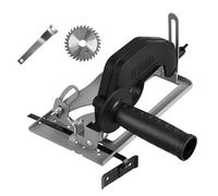 ZAICOLER Soporte para Máquina Cortadora, Soporte para Amoladora con Base Ranurada, de Placa Antideslizante Ajustable de 0-40 Mm para Corte de Precisión (y regla guía y broca de corte de