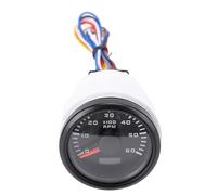 ZAICOLER Tacómetro de 52 Mm y 2 Pulgadas, Tacómetro de 6000 RPM para Motores de Gasolina con 7 Colores de Retroiluminación, 9-32 V para Camiones, Automóviles y Barcos (Esfera negra Cubierta negra