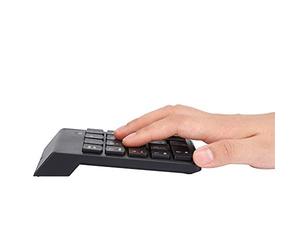 ZAICOLER Teclado Numérico, Mini Teclado Digital Inalámbrico USB 2,4 GHz Teclado de Contabilidad Financiera de 18 Teclas Teclado Numérico para Computadora Portátil Teclados Numéricos para
