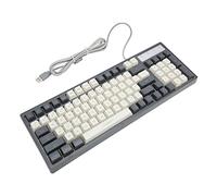 ZAICOLER Teclado para Juegos RGB LED Retroiluminación Compacto 96 Teclas Teclado de Membrana USB para PC Trabajo de Oficina Material ABS