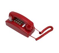 ZAICOLER Teléfono de Pared Retro, Teléfono con Cable de Estilo Vintage con Control de Volumen para el Hogar, Oficina, Hotel, Rojo