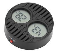 ZAICOLER Termómetro Higrómetro Digital Compacto Caja de Cigarros Portátil Humidor Temperatura Medidor de Humedad para Viajar Camping Lente de Plástico Negro