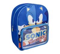 Zaino 3D Sonic per Bambini con Schienale Imbottito e Spallacci Regolabili - Zainetto con Ufficiale Sonic, Ideale per Asilo, Scuola e Tempo Libero