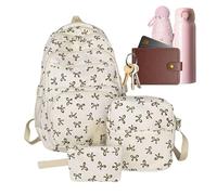 Zaino Donna Moda - Fiocco Moda Zaino Femminile | Capiente Per Pendolari Lavoro Aereo Università, Mochila pequeña para mujer, mochila informal de nailon para uso diario, viajes escolares, compras