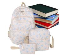 Zaino Donna Moda - Fiocco Moda Zaino Femminile | Capiente Per Pendolari Lavoro Aereo Università, Mochila pequeña para mujer, mochila informal de nailon para uso diario, viajes escolares, compras